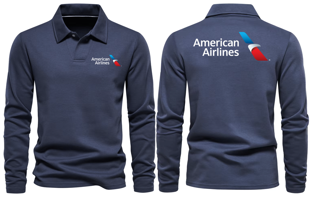 AMERICAN AIRLINES LONG SLEEVE  POLO