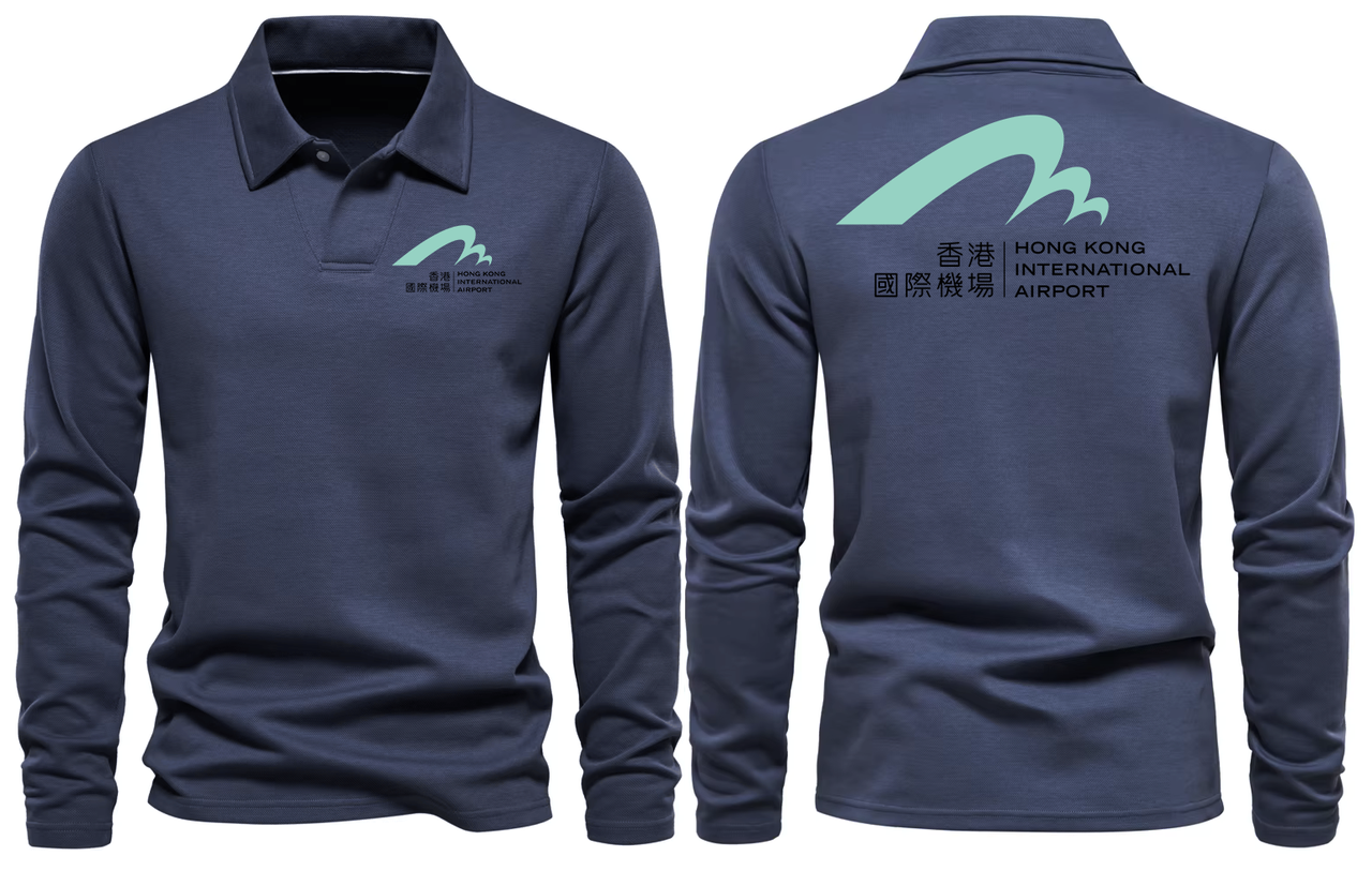 HK AIRPORT LONG SLEEVE  POLO