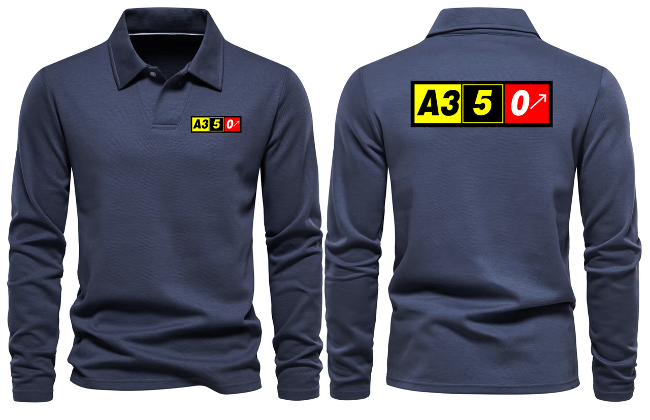 AIRBUS A350 LONG SLEEVE  POLO