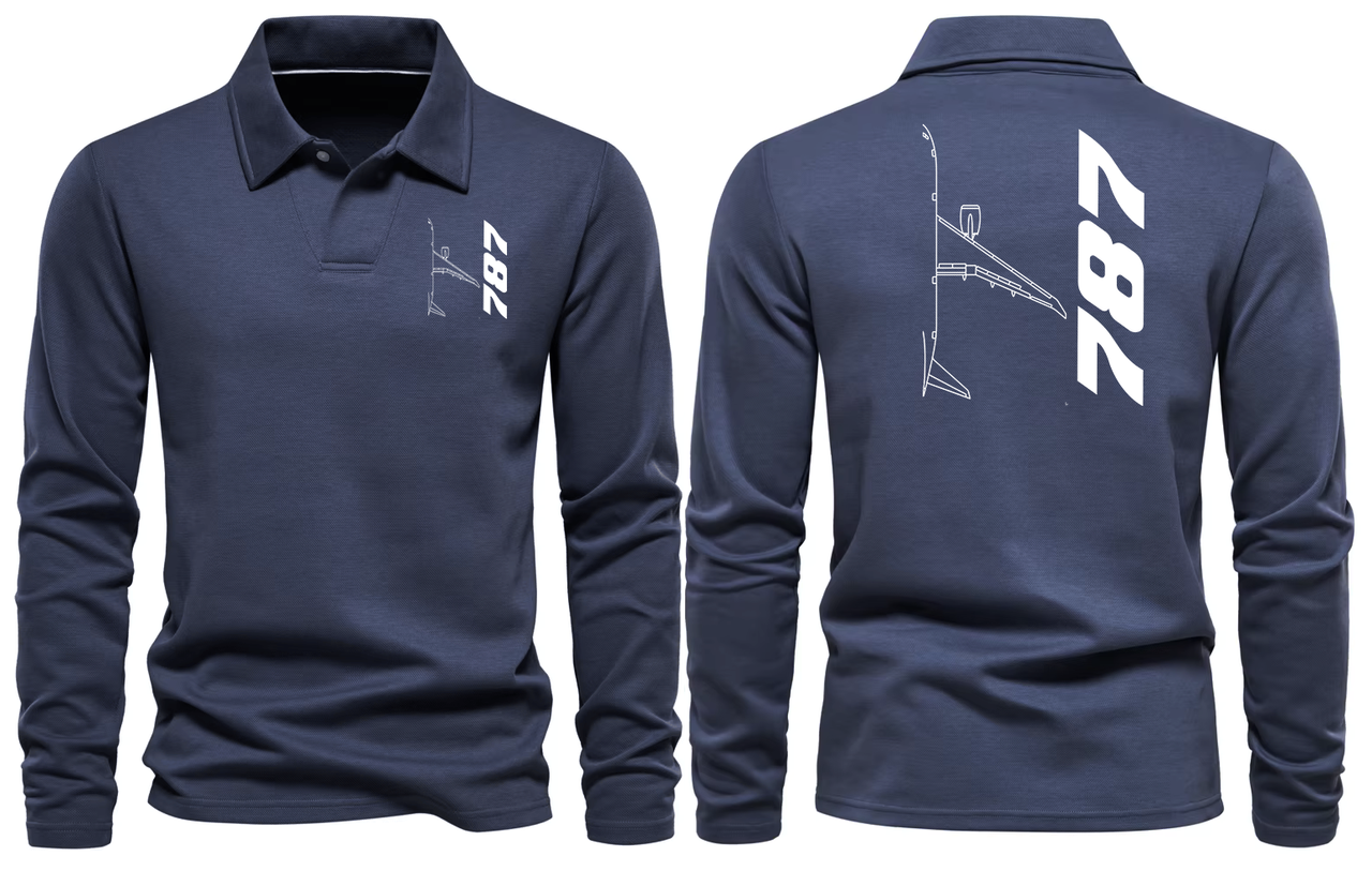 BOEING 787  LONG SLEEVE  POLO