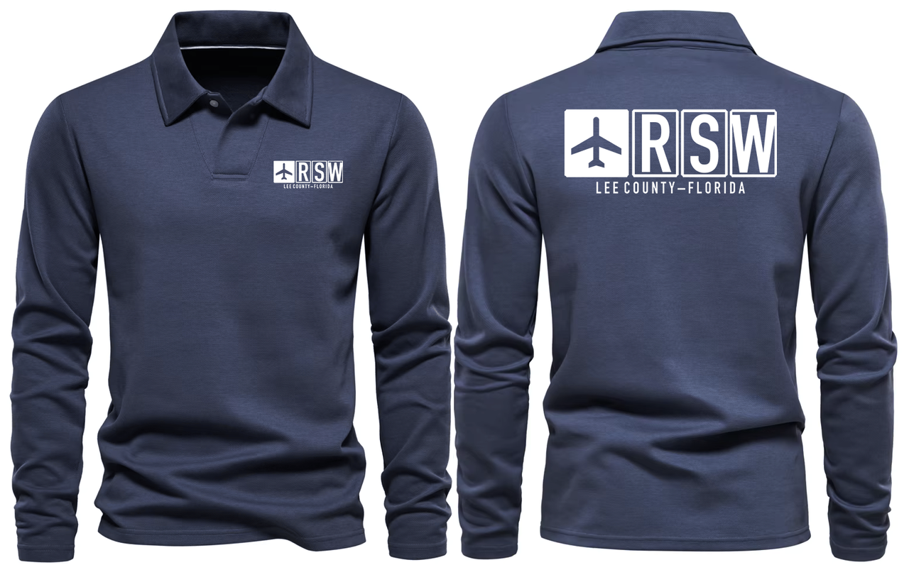 RSW AIRPORT LONG SLEEVE POLO