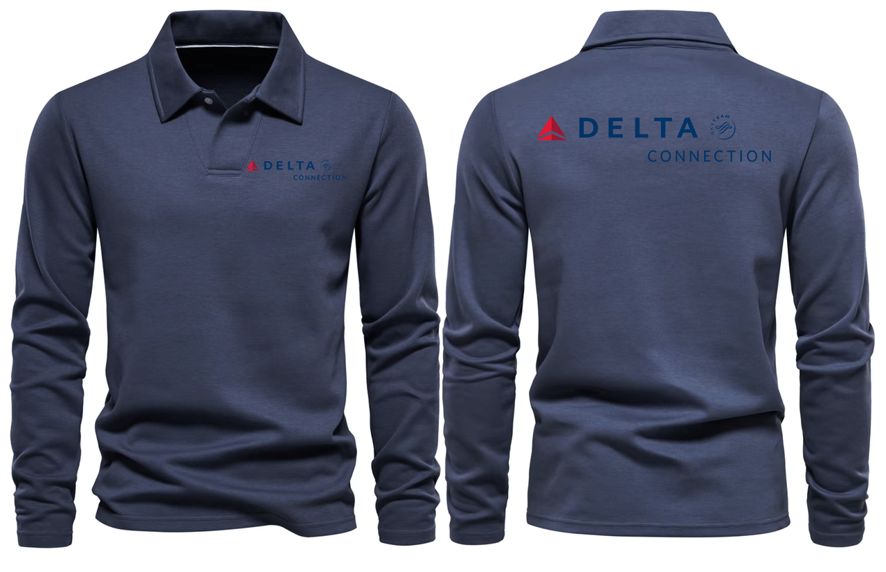 DELTA CONNECTION LONG SLEEVE  POLO