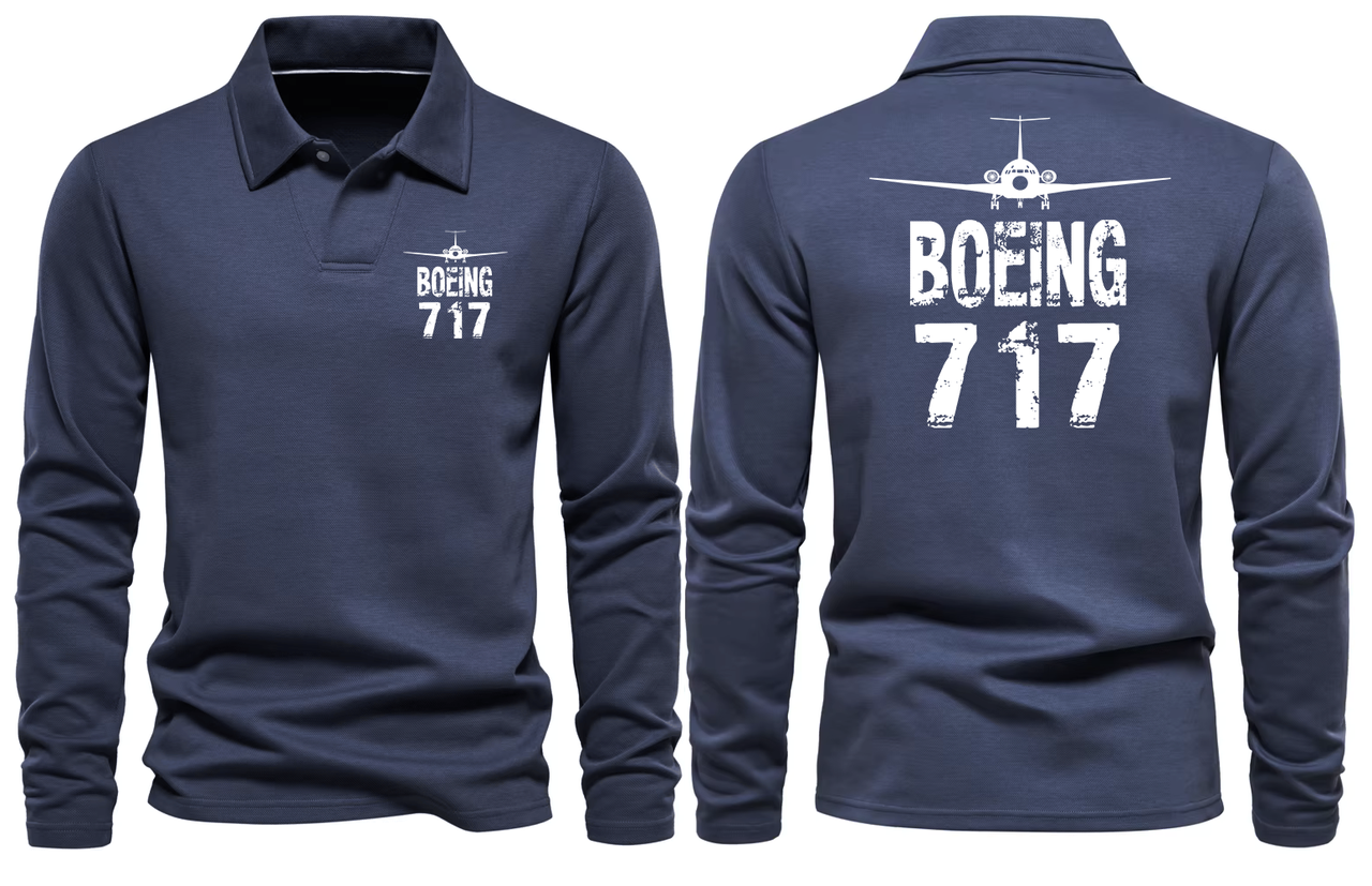 BOEING 717 LONG SLEEVE  POLO