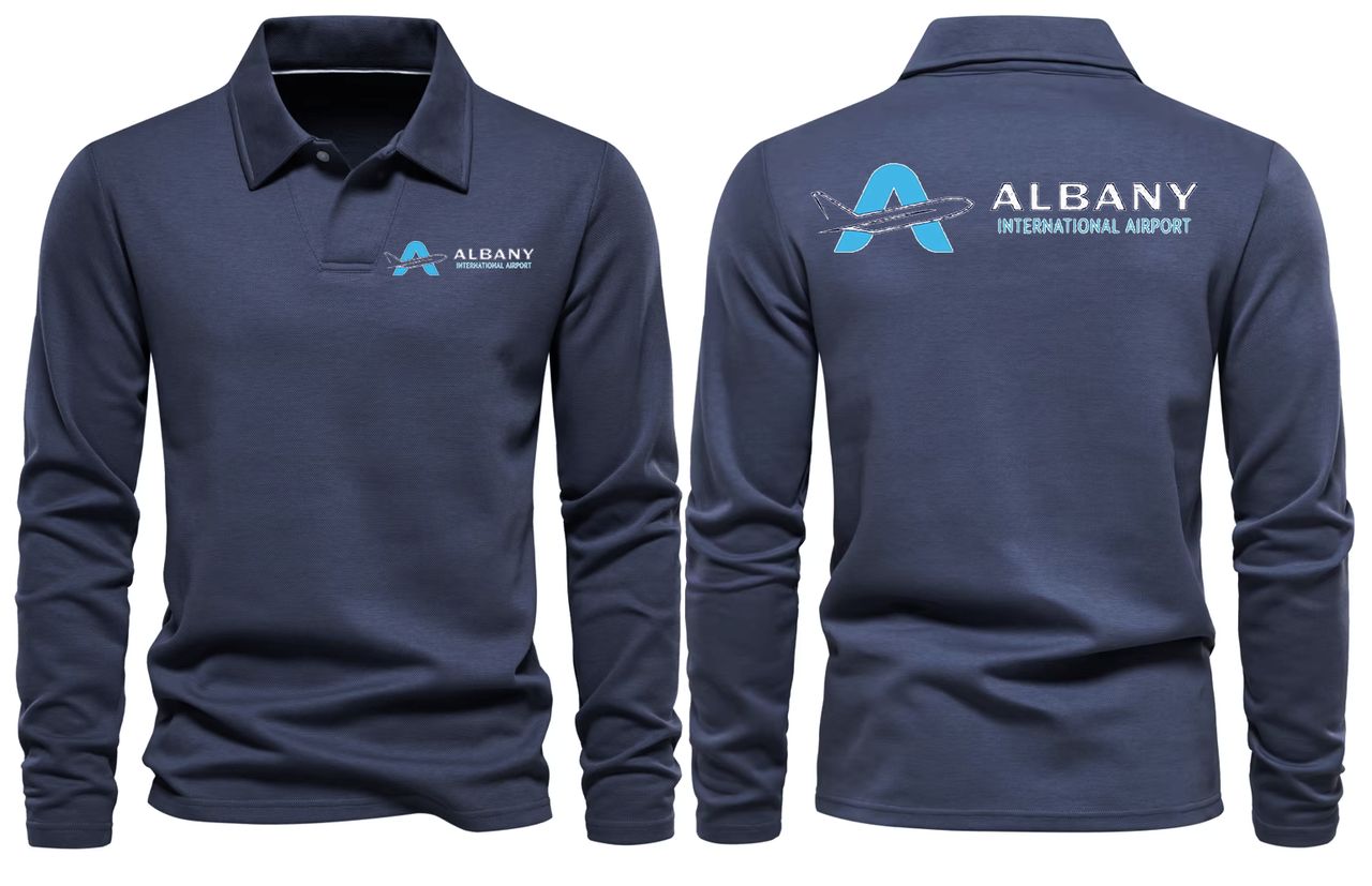 ALBANY AIRPORT LONG SLEEVE  POLO