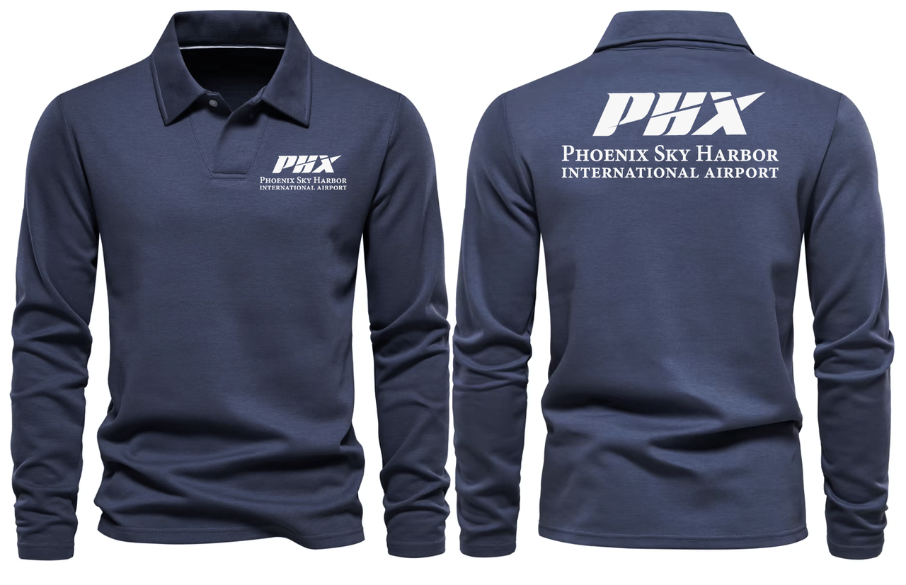 PHX AIRPORT LONG SLEEVE  POLO