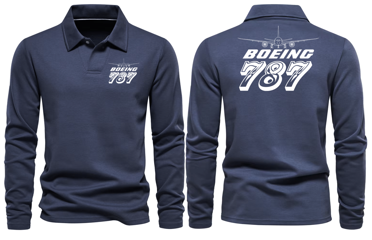 BOEING 787  LONG SLEEVE  POLO