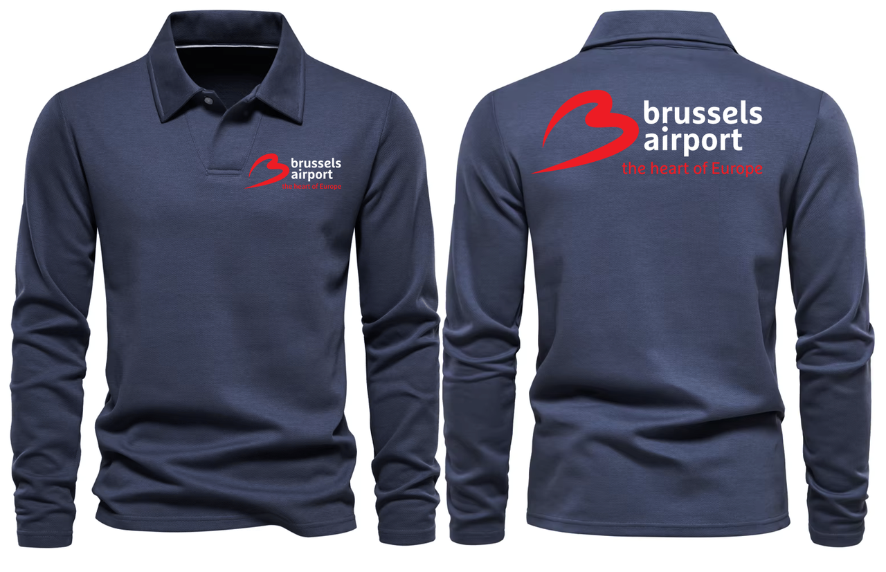 AER BRUSSELS AIRPORT LONG SLEEVE  POLO