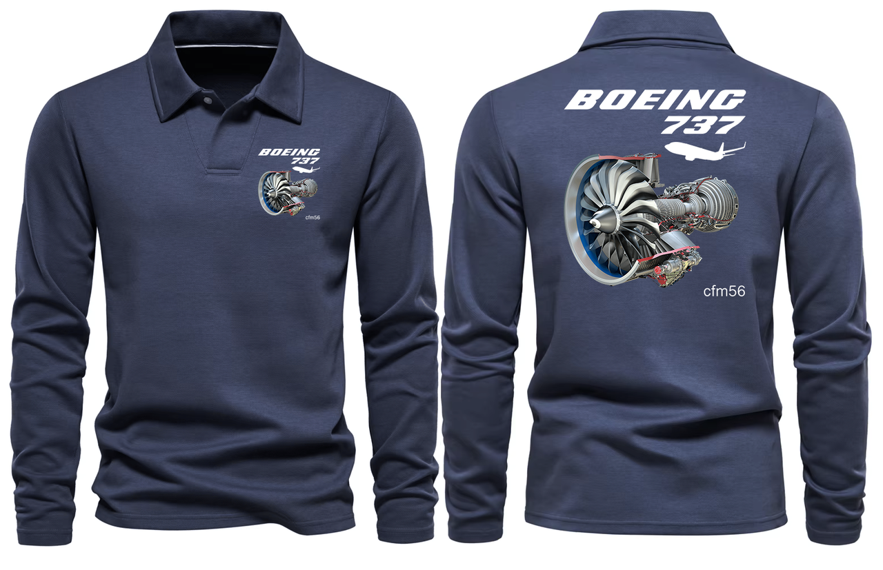 BOEING 737 CFM 56 LONG SLEEVE  POLO