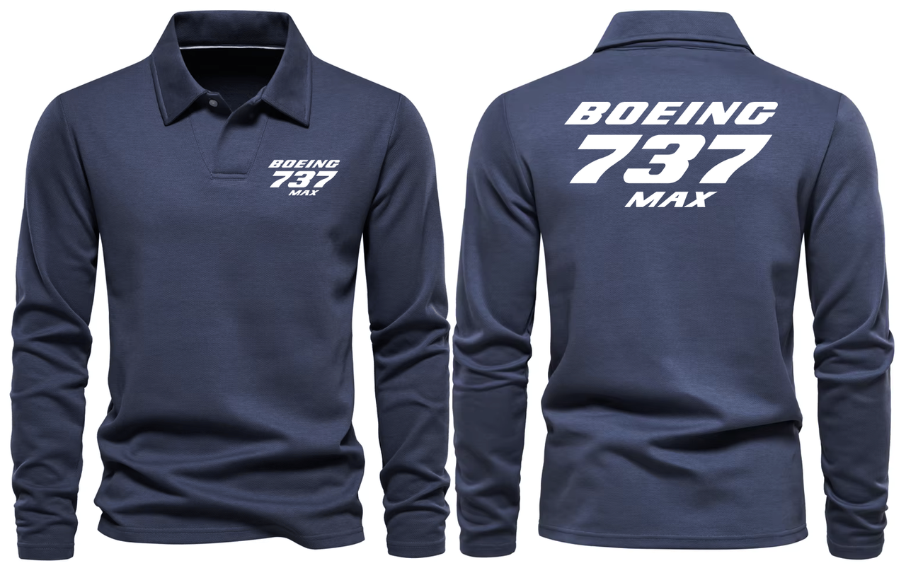 BOEING 737 MAX LONG SLEEVE  POLO