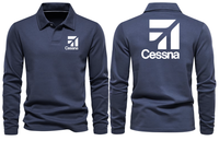 Thumbnail for CESSNA LOGO LONG SLEEVE  POLO