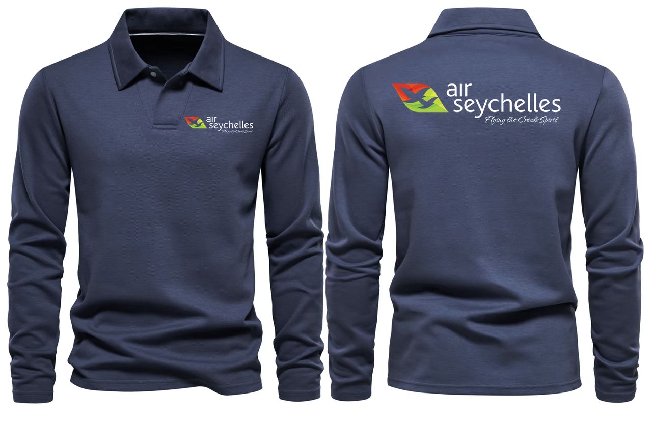 SEYCHELLES AIRLINES LONG SLEEVE  POLO