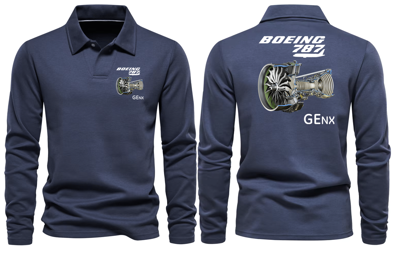 BOEING 787  LONG SLEEVE  POLO