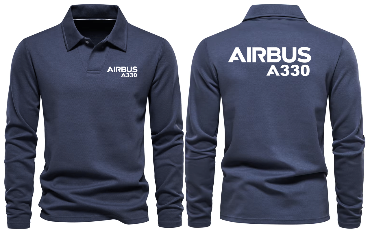 AIRBUS 330 LONG SLEEVE  POLO