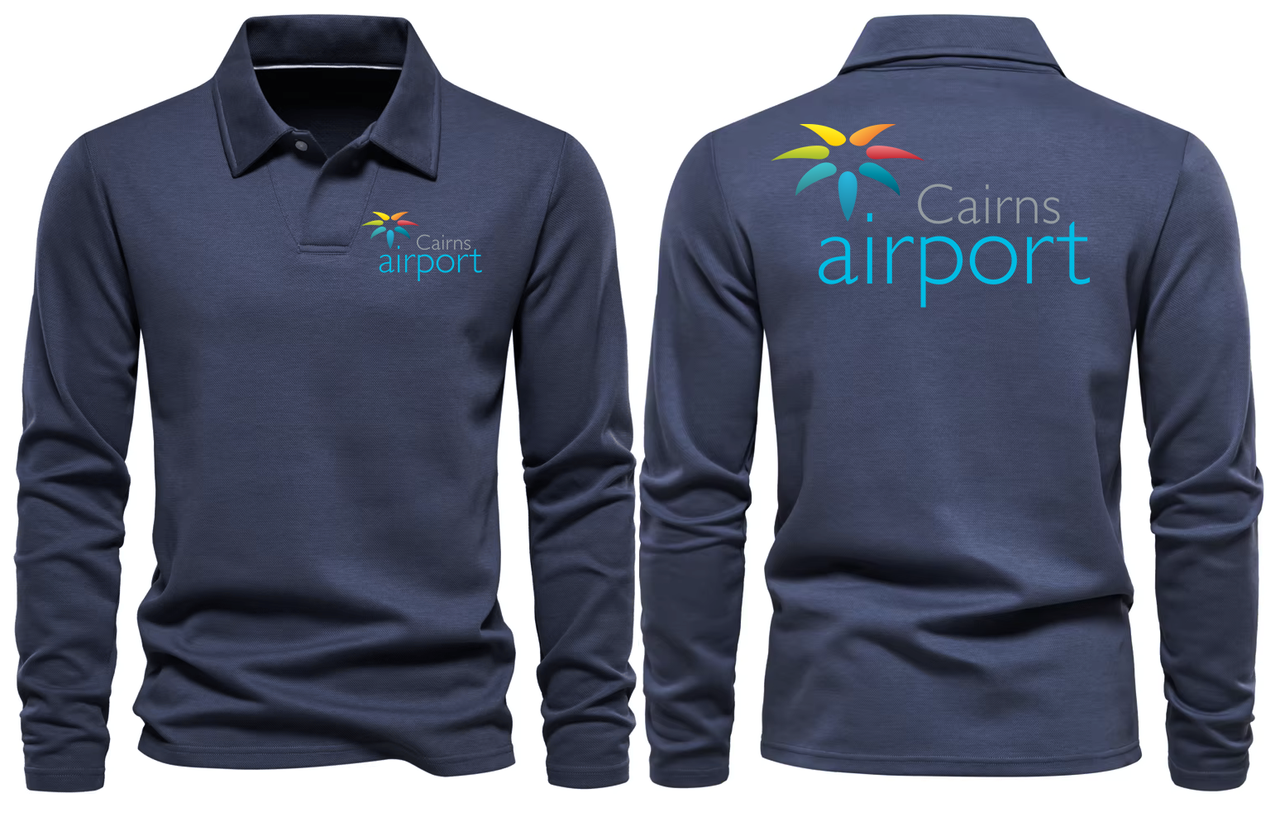 CAIRNS AIRPORT LONG SLEEVE  POLO