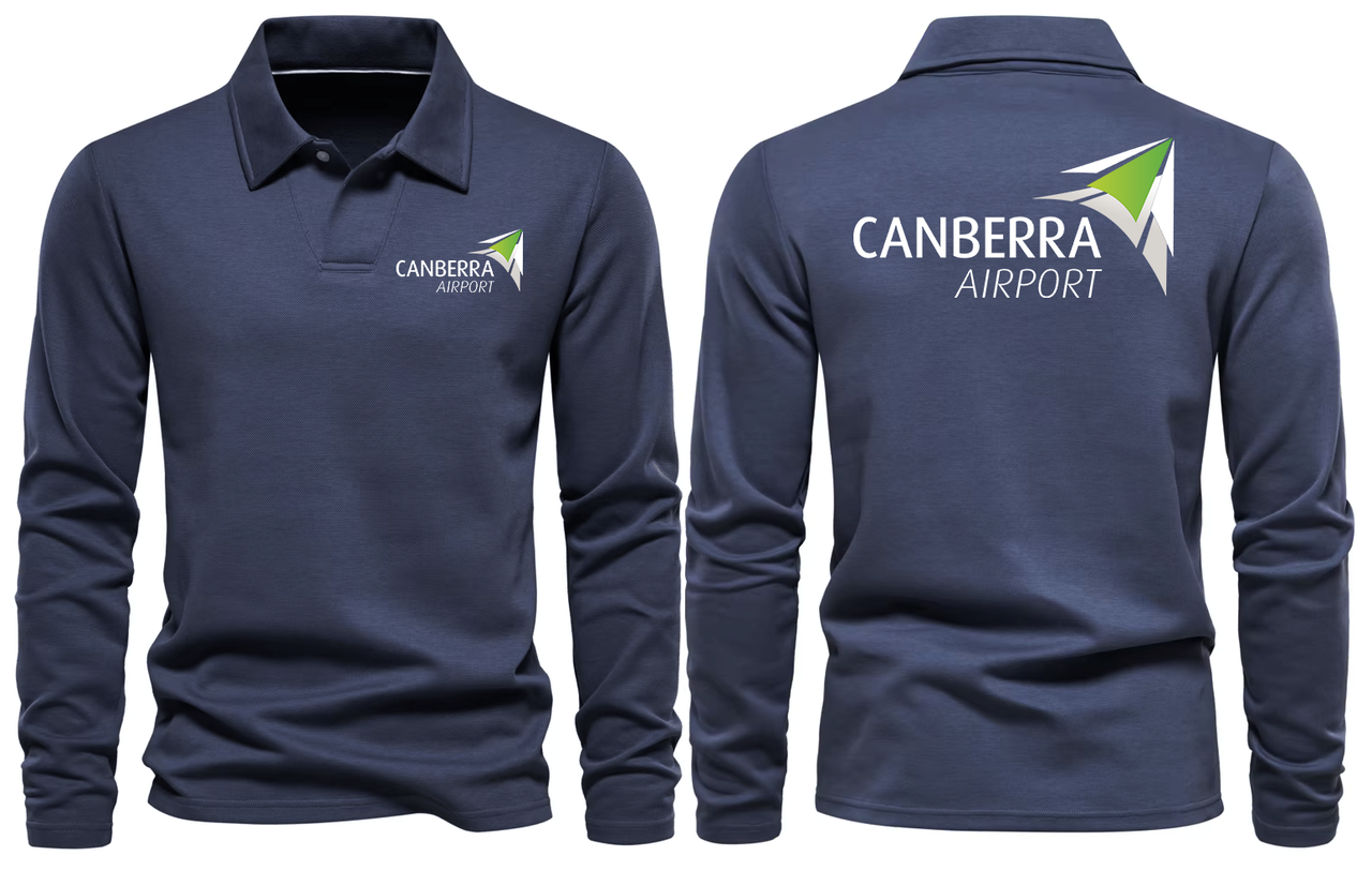 CANBERRA AIRPORT LONG SLEEVE  POLO