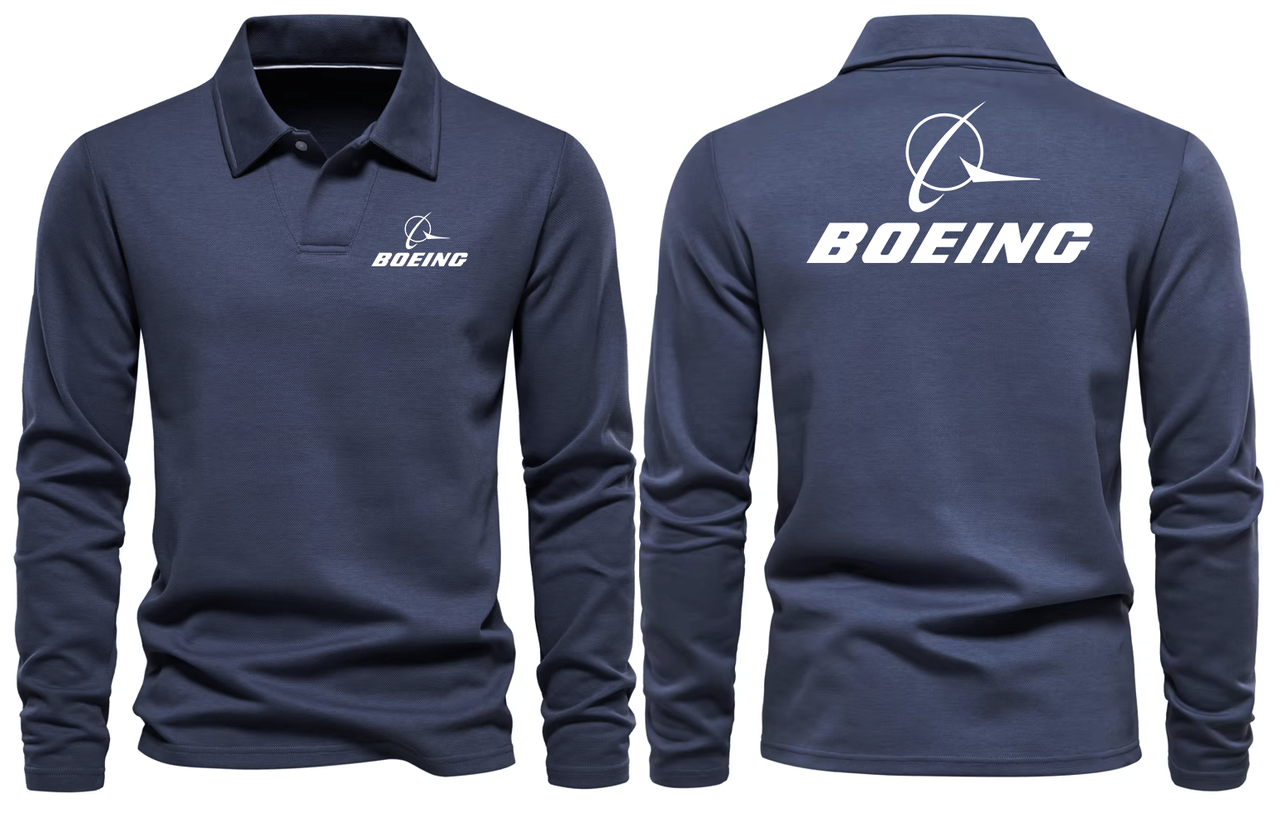 BOEING LOGO LONG SLEEVE  POLO