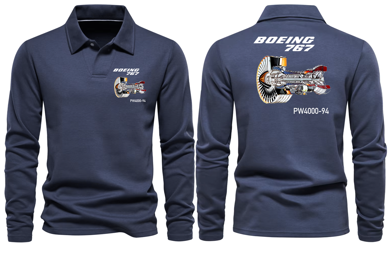 BOEING 767 PW4000-94 LONG SLEEVE  POLO