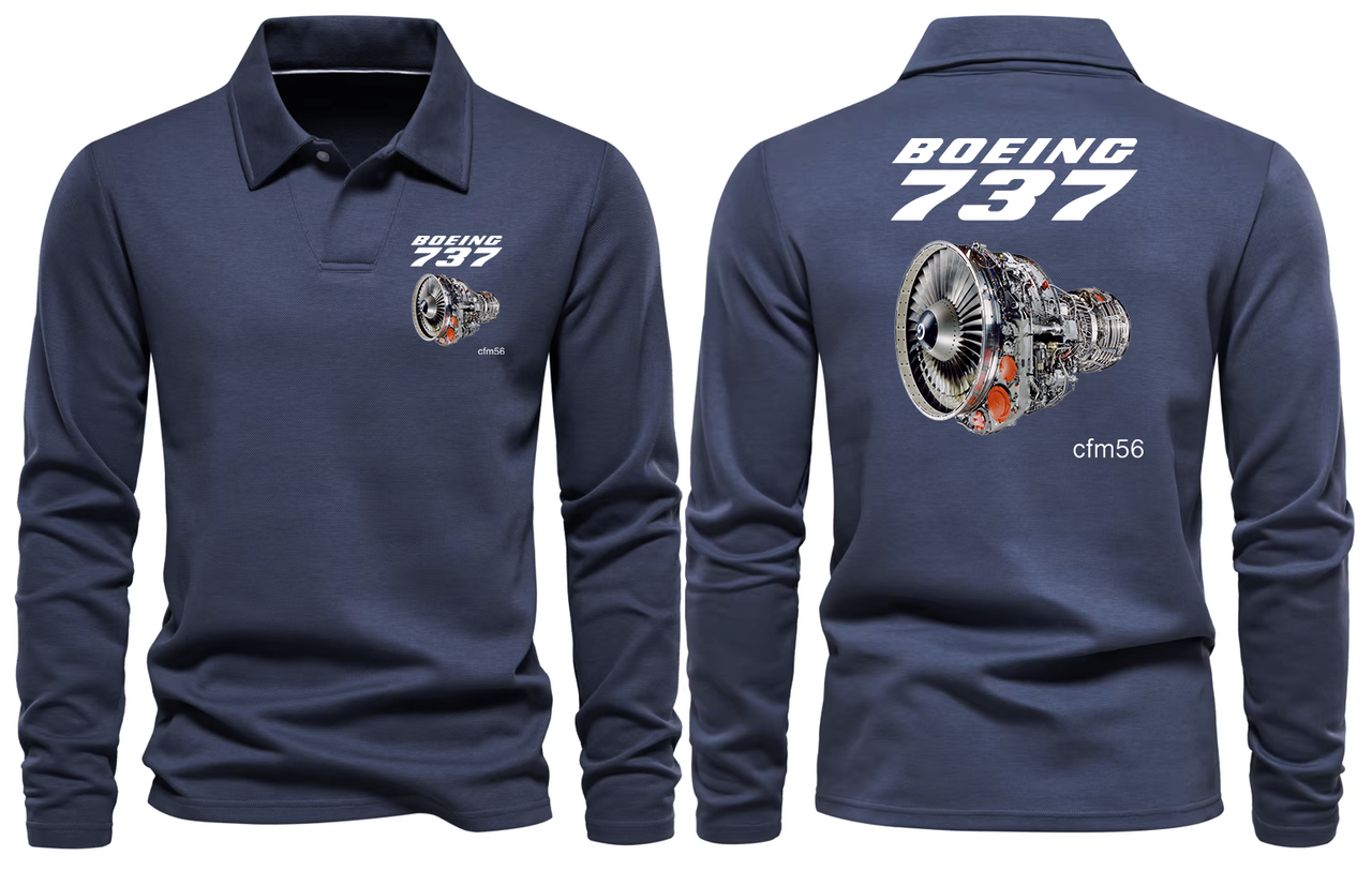 BOEING CFM 56 LONG SLEEVE  POLO