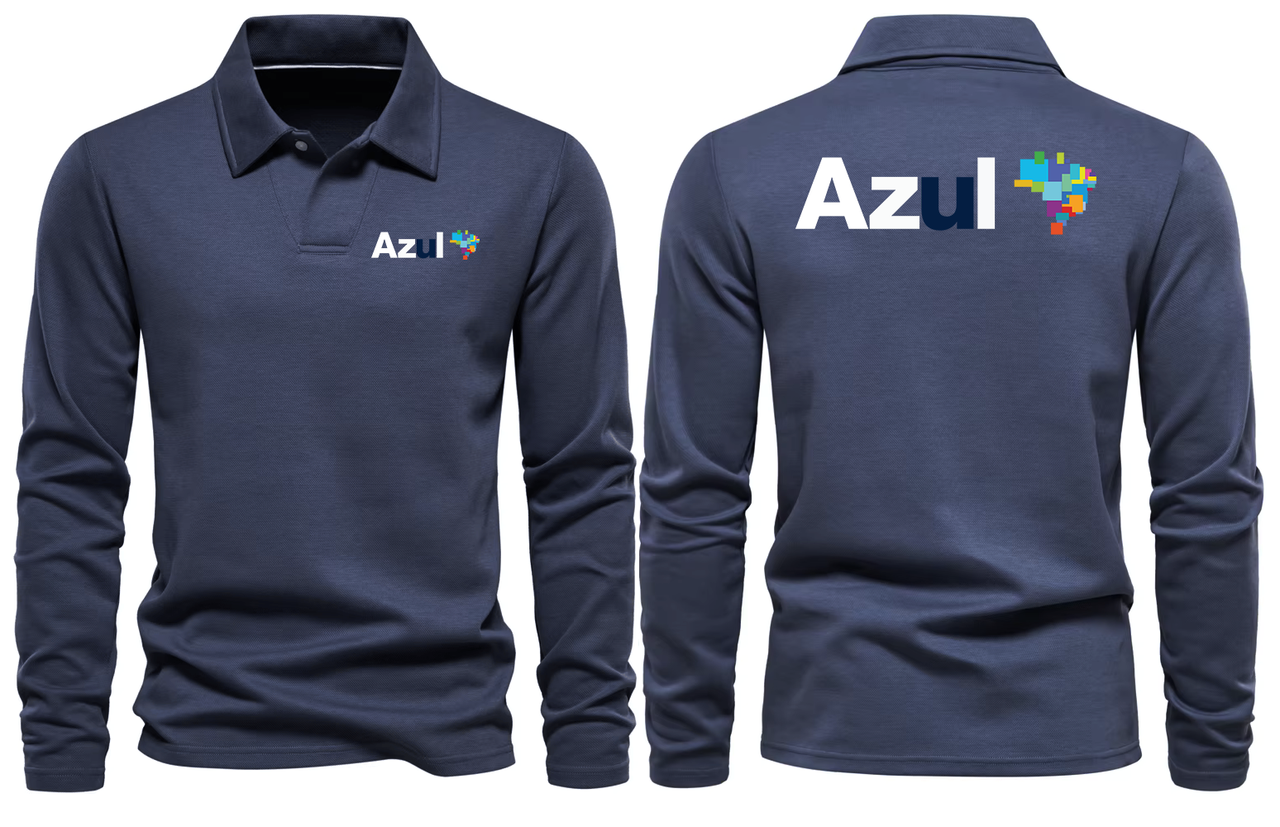 AZUL AIRLINES LONG SLEEVE  POLO