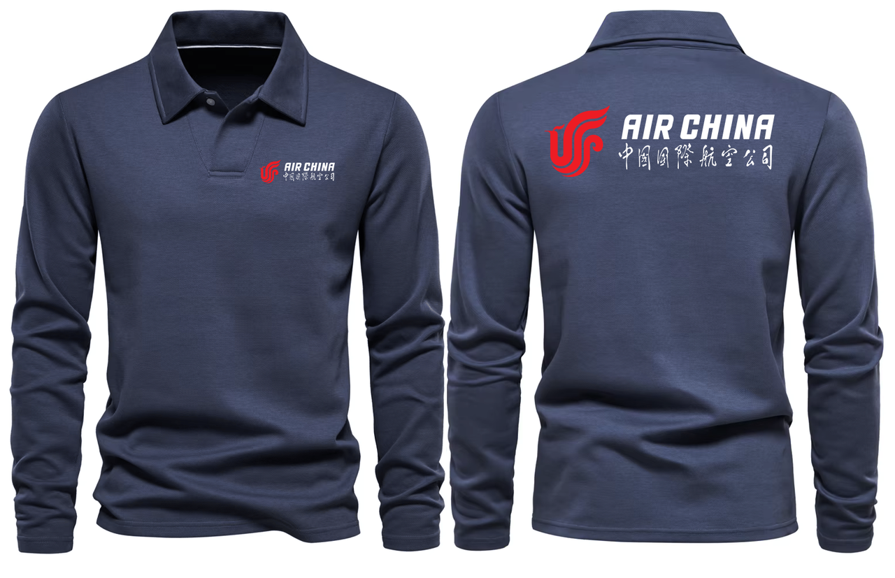 AIR CHINA AIRLINES LONG SLEEVE  POLO