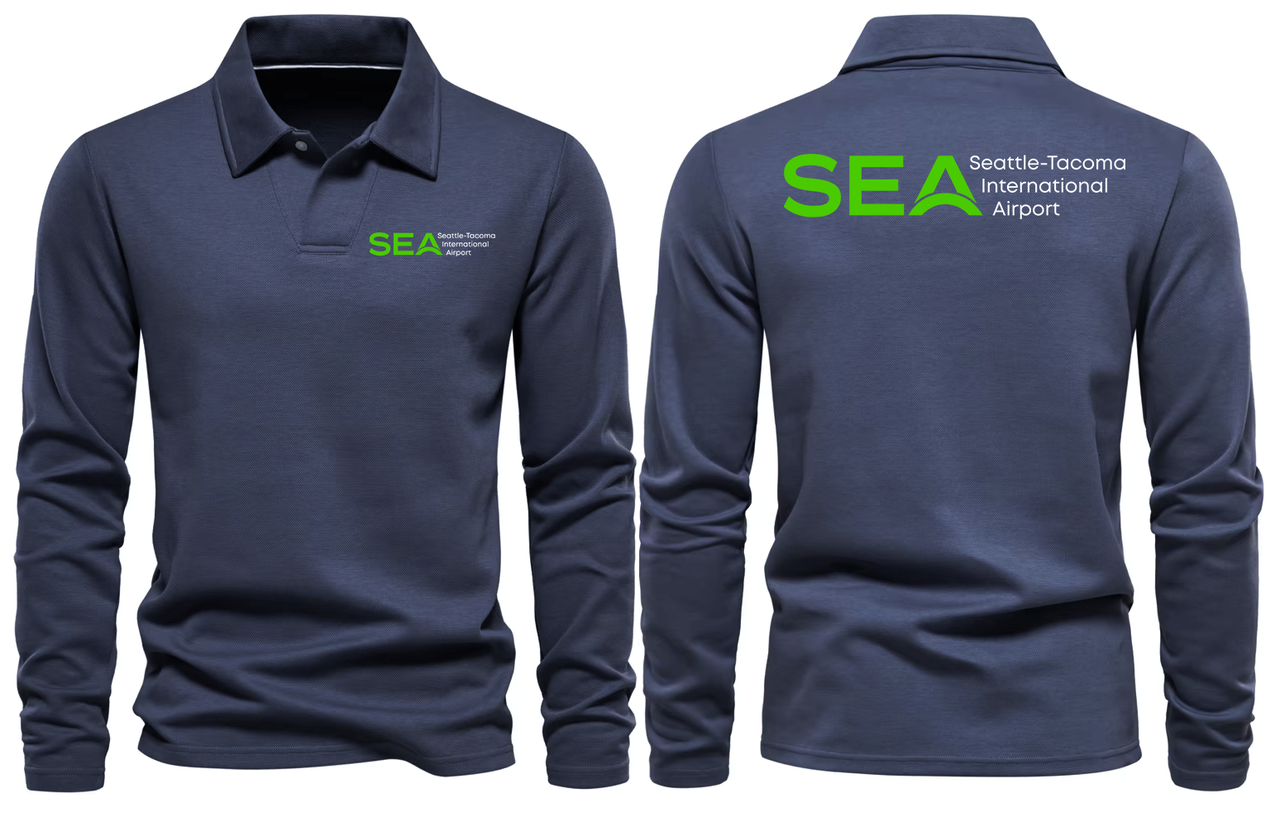SEA AIRPORT LONG SLEEVE  POLO