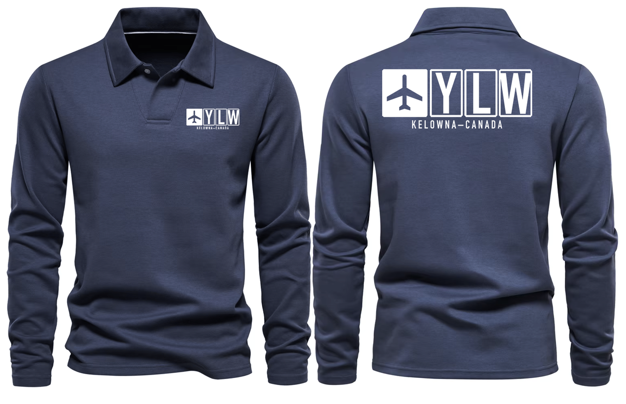 YLM AIRPORT LONG SLEEVE POLO