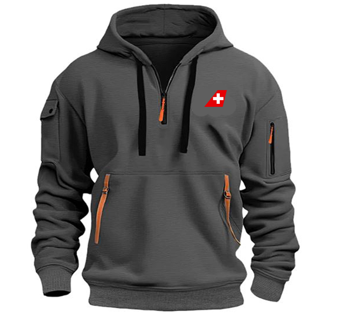 SWISS AIRWAYS AIRLINE HOODED JACKET PULLOVER
