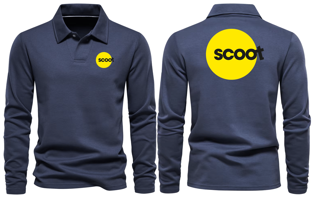 SCOOT AIRLINES LONG SLEEVE  POLO
