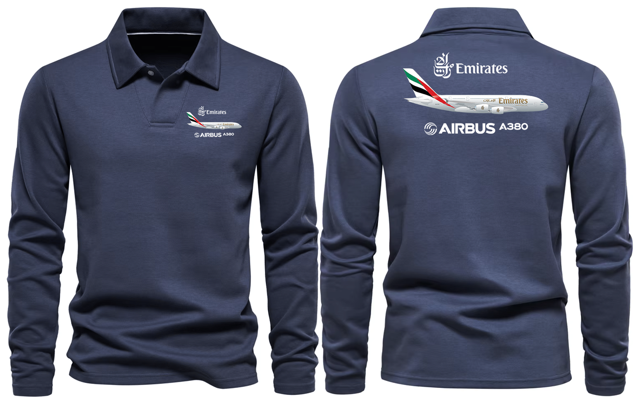 AIRBUS A380 LONG SLEEVE  POLO