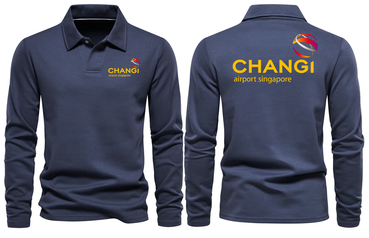 CHANGI AIRPORT LONG SLEEVE  POLO