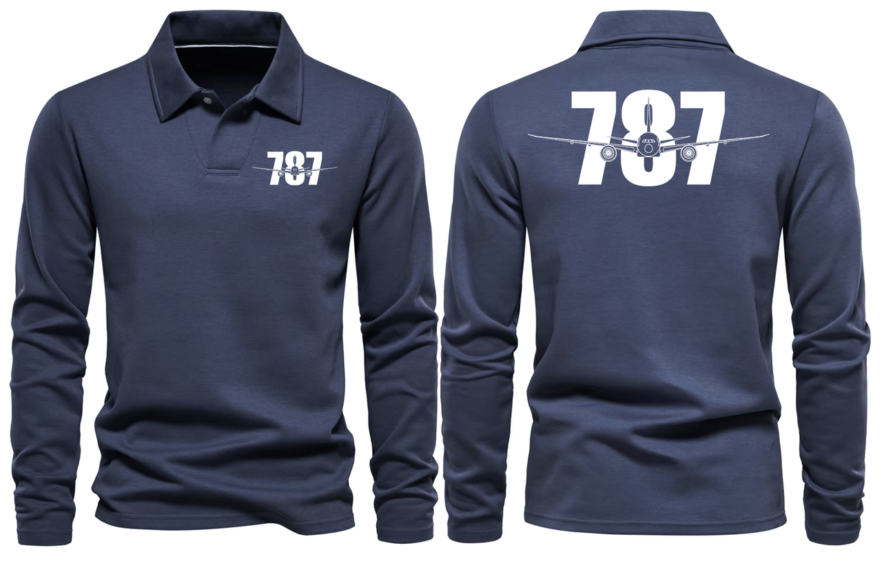 BOEING 787  LONG SLEEVE  POLO