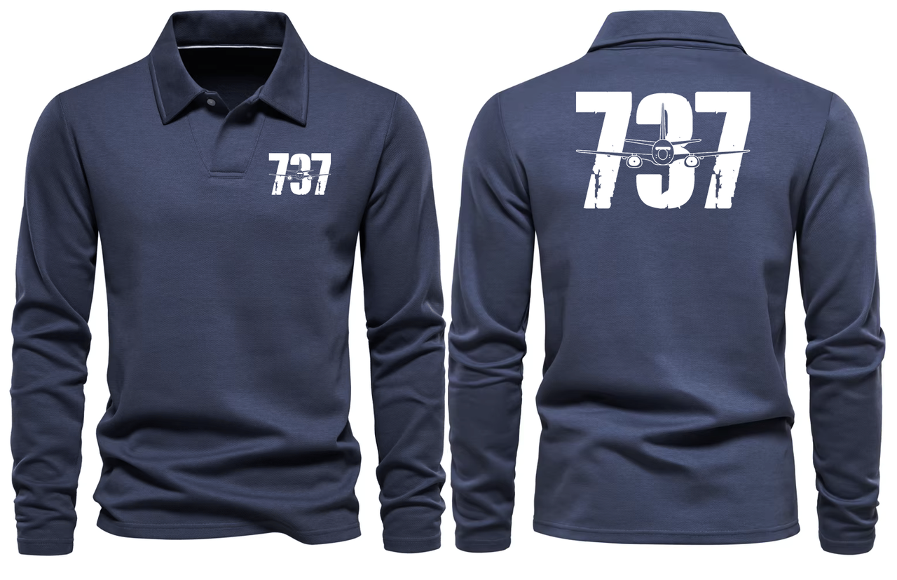 BOEING 737 LONG SLEEVE  POLO