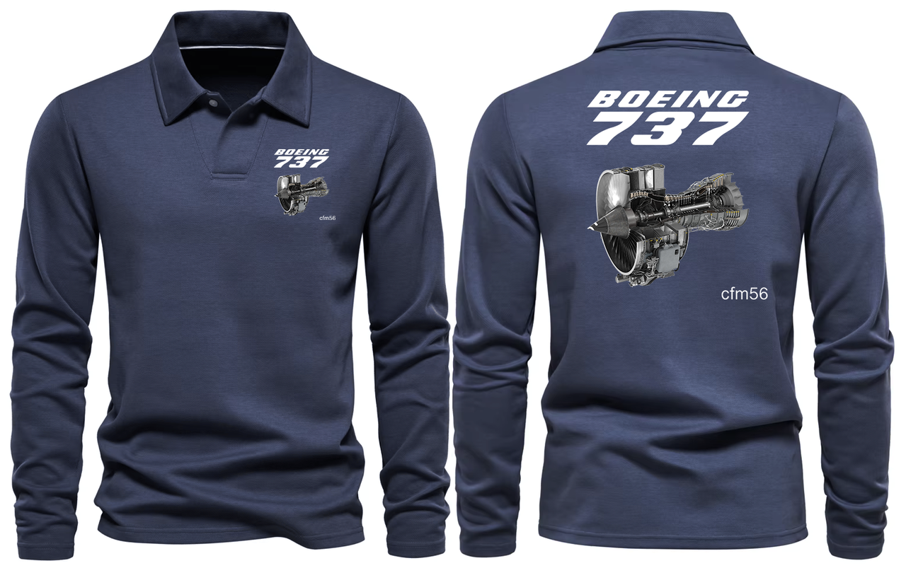 BOEING CFM 56 LONG SLEEVE  POLO