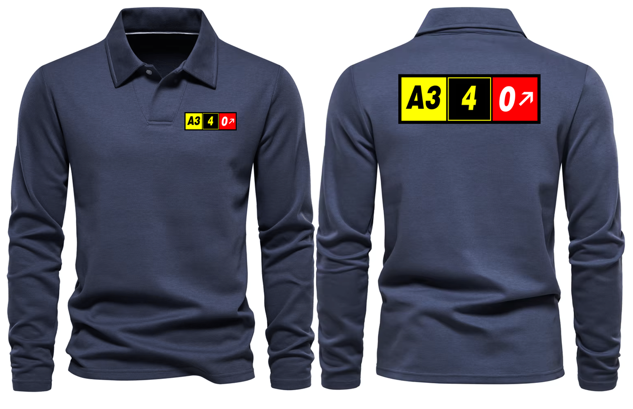 AIRBUS A340 LONG SLEEVE  POLO