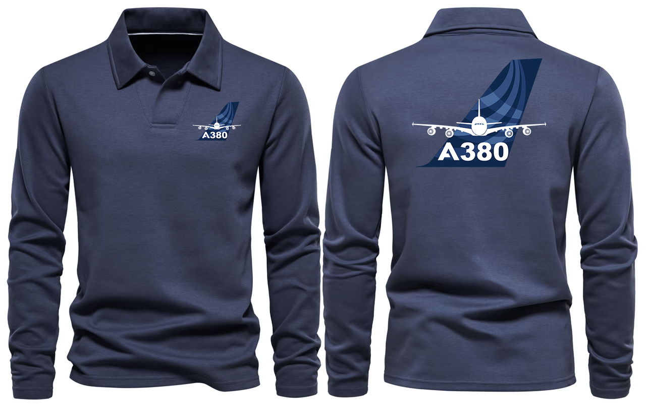 AIRBUS A380 LONG SLEEVE  POLO