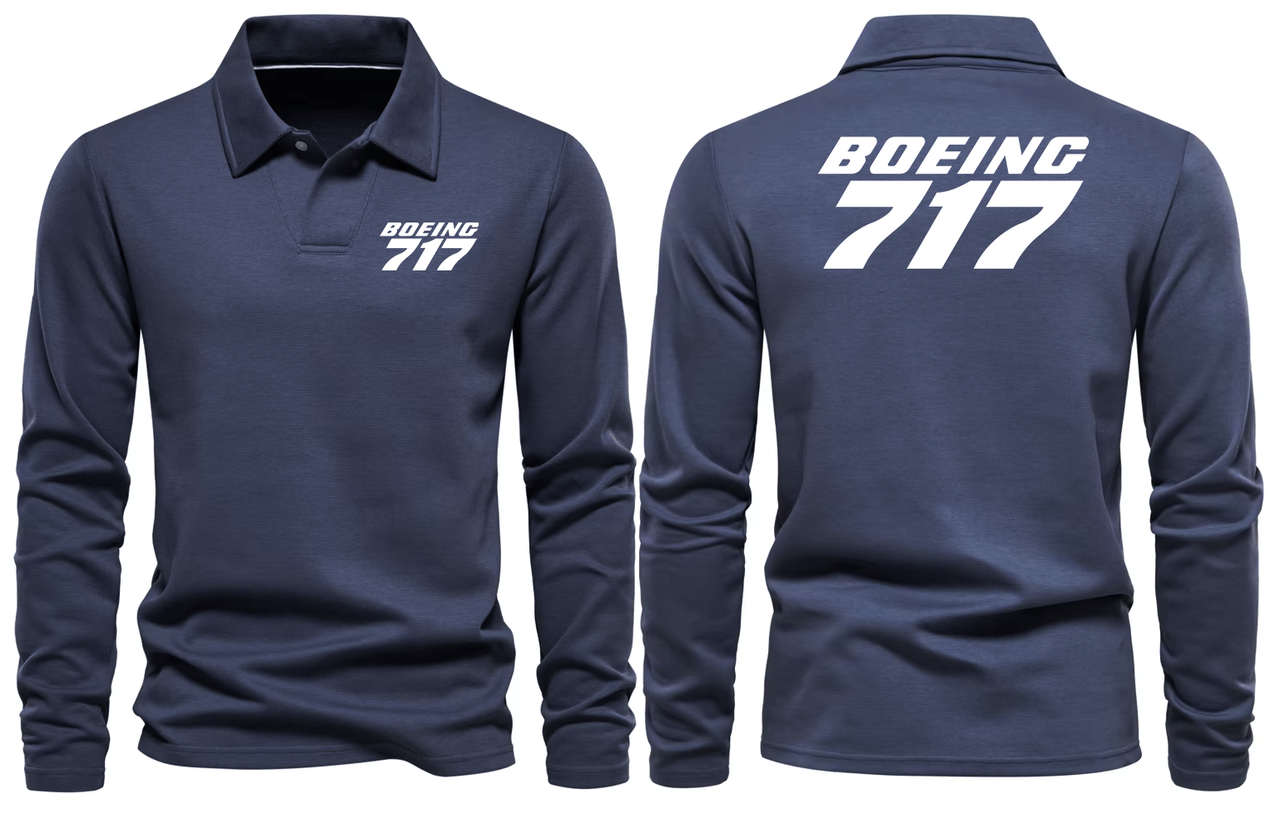 BOEING 717 LONG SLEEVE  POLO