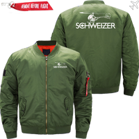 Thumbnail for SCHWEIZER HELICOPTER LOGO AVIATOR JACKET