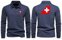 Thumbnail for AIR SWISS AIRLINES LONG SLEEVE  POLO