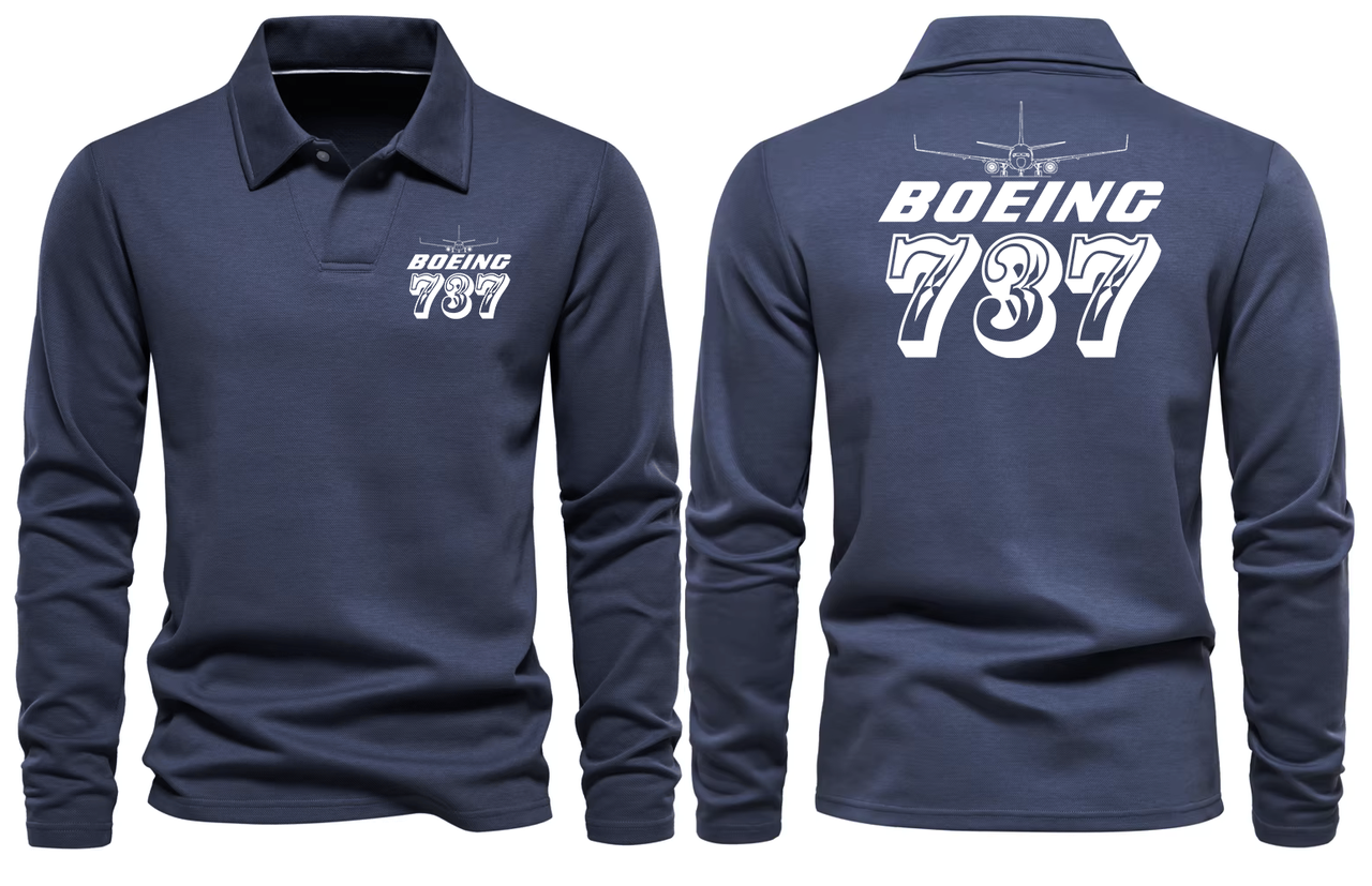 BOEING 737 LONG SLEEVE  POLO