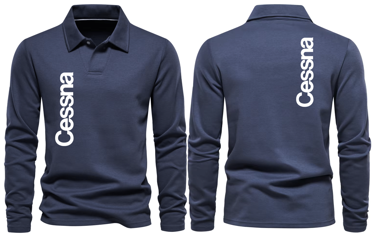 CESSNA LOGO LONG SLEEVE  POLO