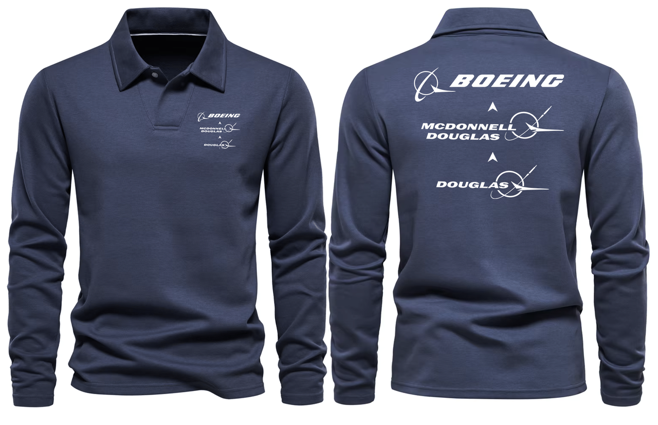 BOEING DOUGLAS LONG SLEEVE  POLO