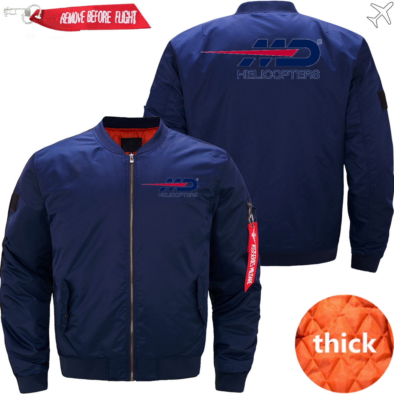 MD HELICOPTER LOGO AVIATOR JACKET