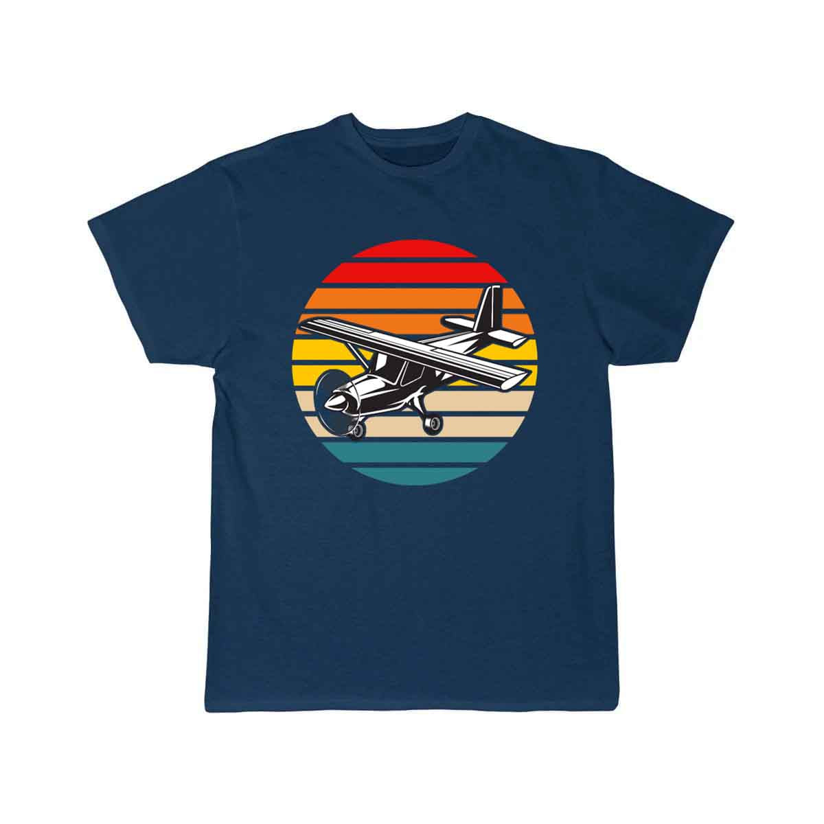 Cessna 172 Skyhawk Airplane Retro Sunset T SHIRT THE AV8R