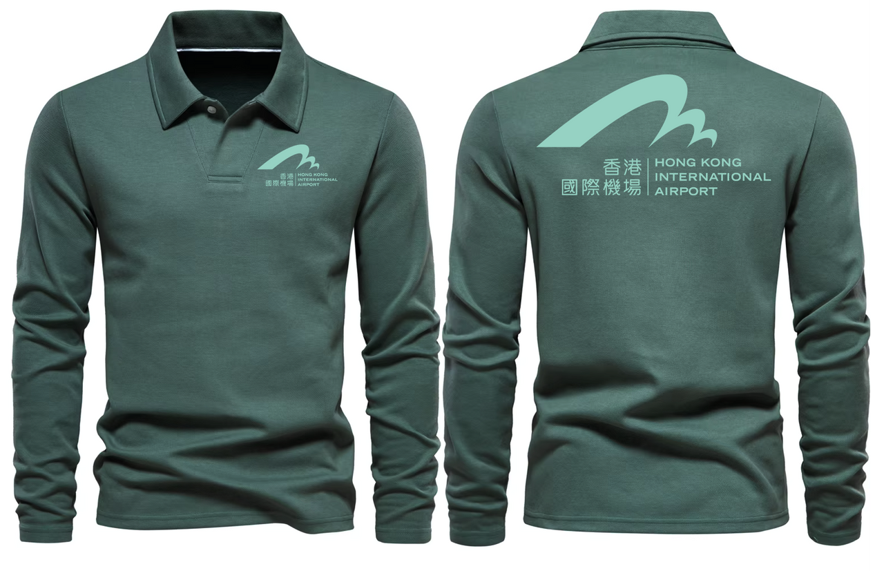 HONGKONK AIRPORT LONG SLEEVE  POLO