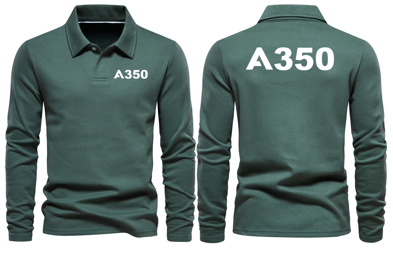 AIRBUS A350 LONG SLEEVE  POLO