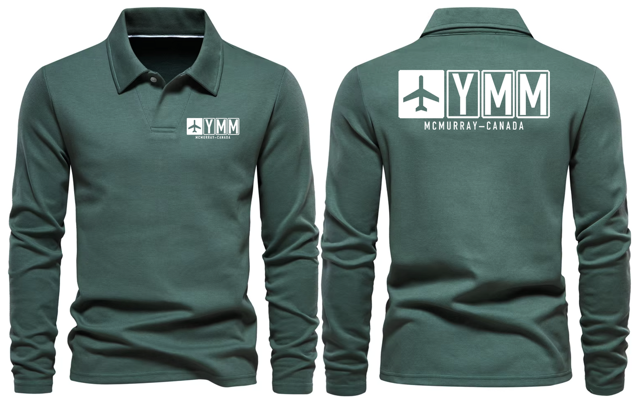 YMM AIRPORT LONG SLEEVE POLO