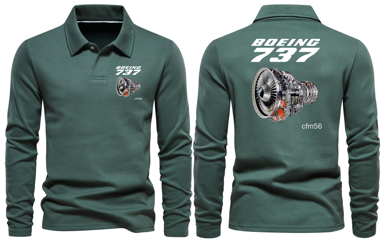 BOEING CFM 56 LONG SLEEVE  POLO
