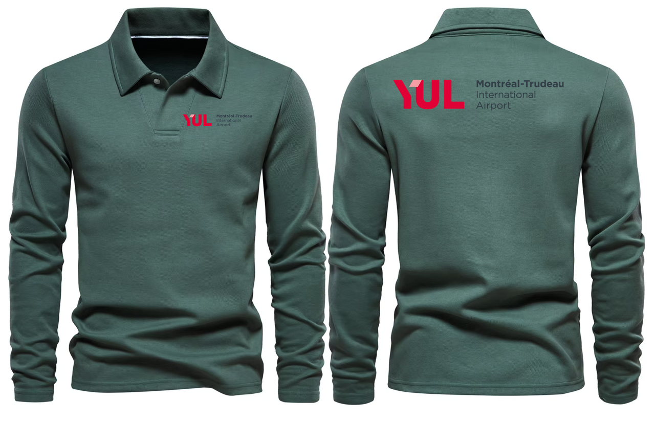 YUL AIRPORT LONG SLEEVE  POLO
