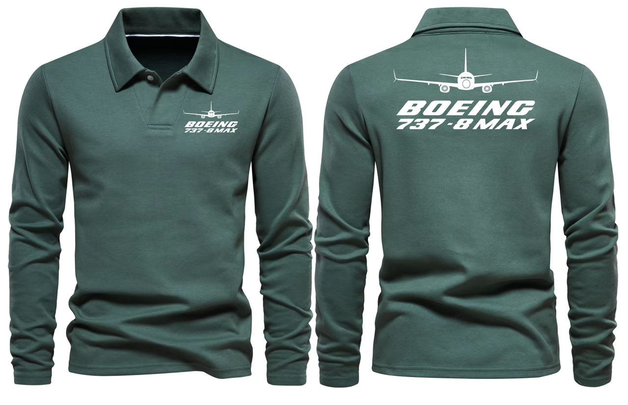 BOEING 737- 8 MAX  LONG SLEEVE  POLO