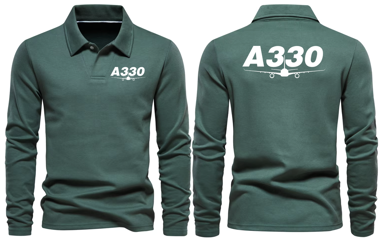 AIRBUS A330 LONG SLEEVE  POLO